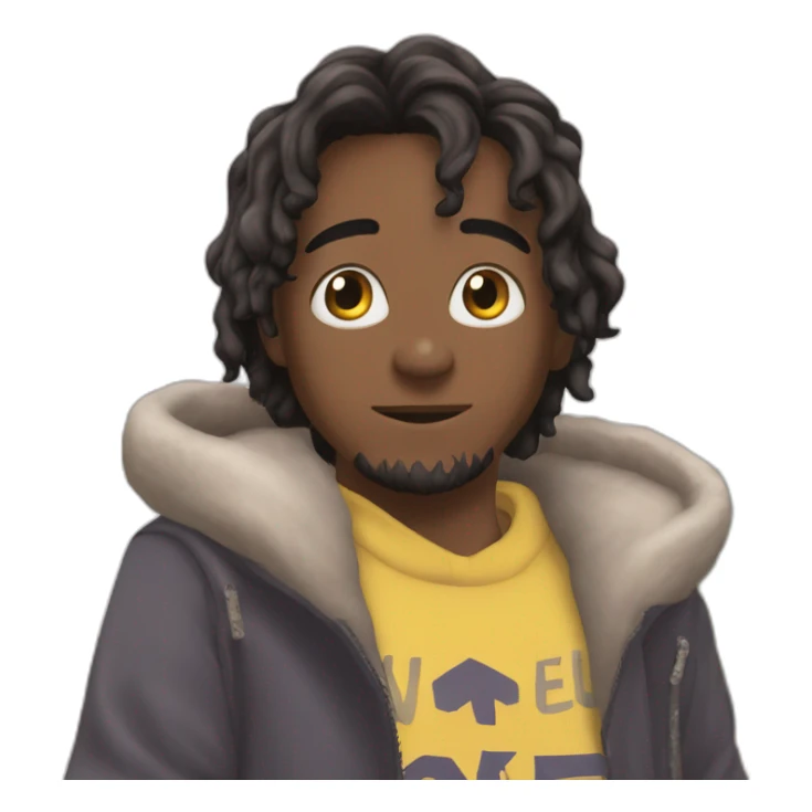 Kai cenat on his friend duke denis sticker