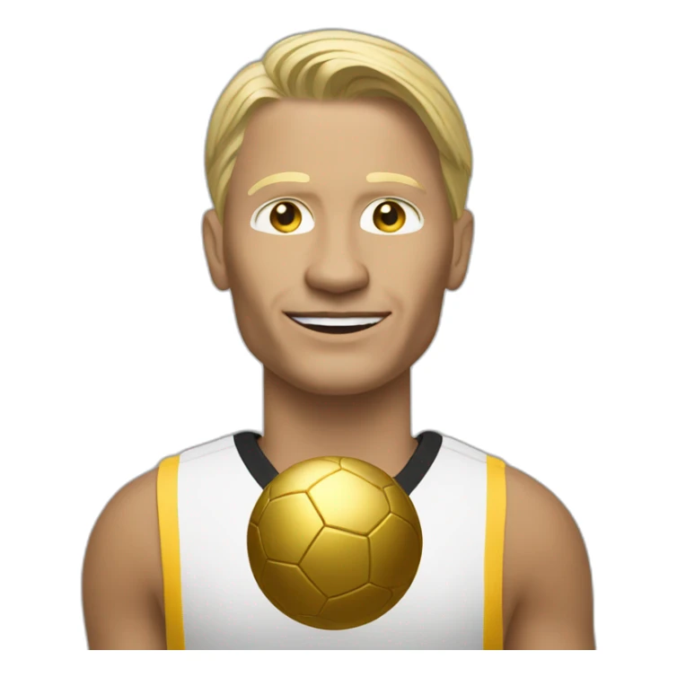 Haaland with a gold ball sticker