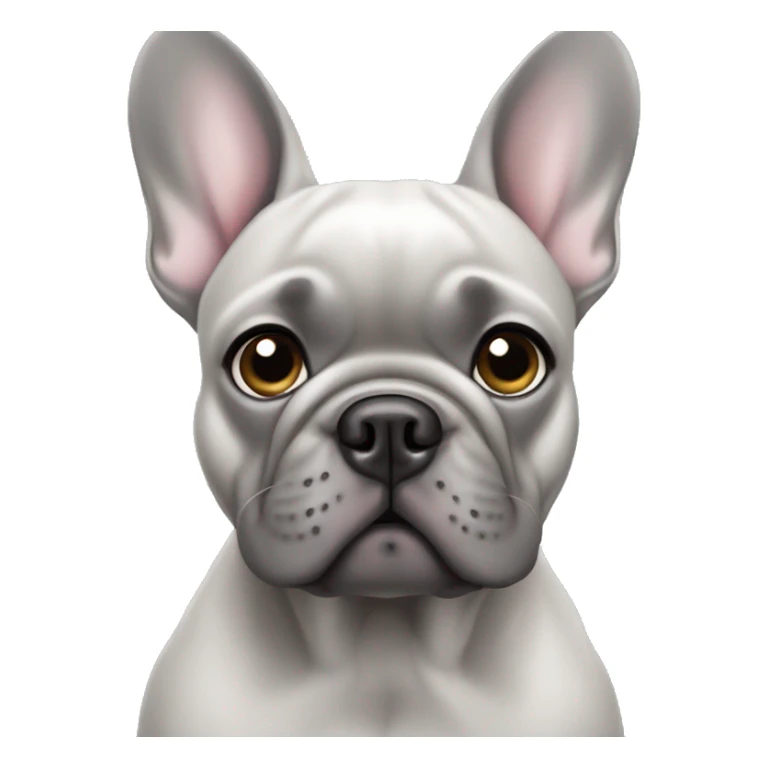 grey french bulldog blue eyes sticker