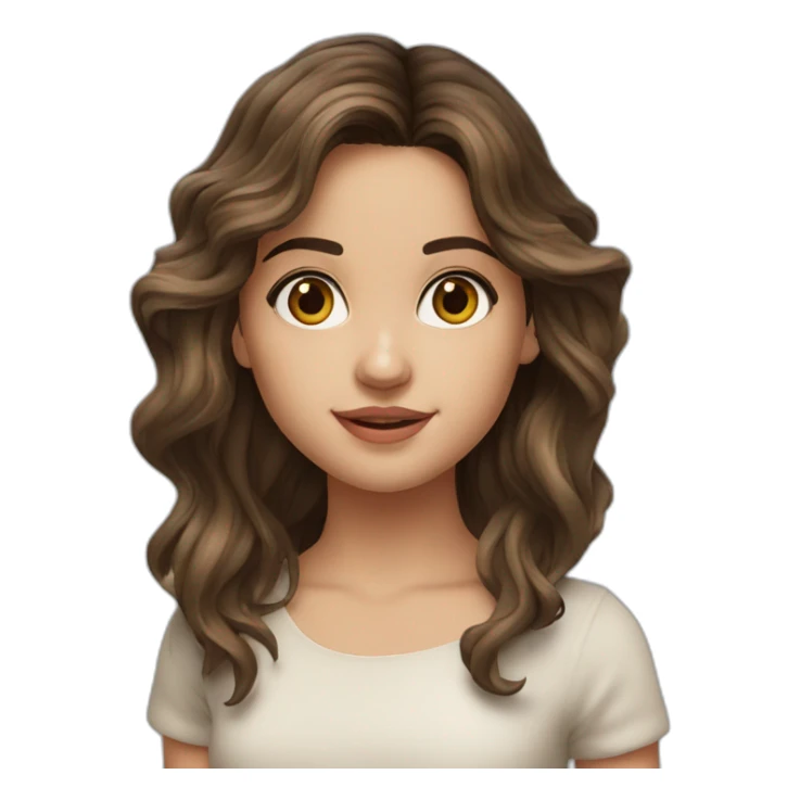 Ana de Armas Mediterranean Young Girl With wavy hairs  sticker