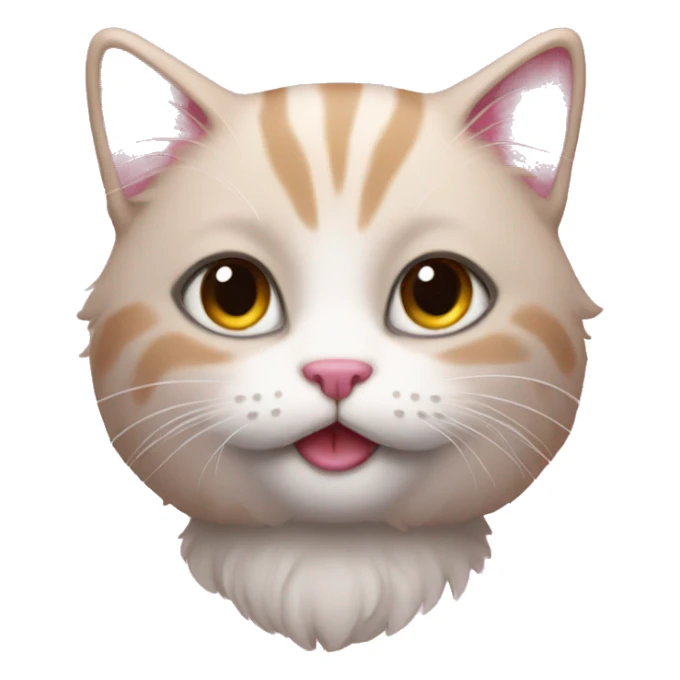 kitty with pink fur sticker