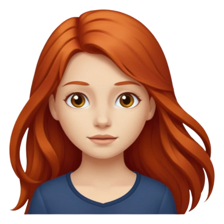 Garota ruiva clara de cabelo comprido  sticker