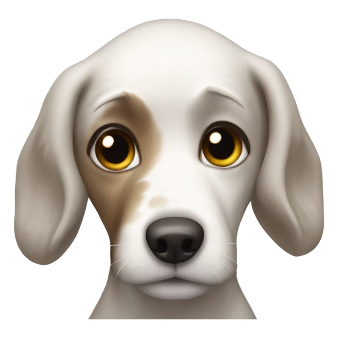 Now the dog is all sticky. He must ask his owner for a bath before dark.  sticker