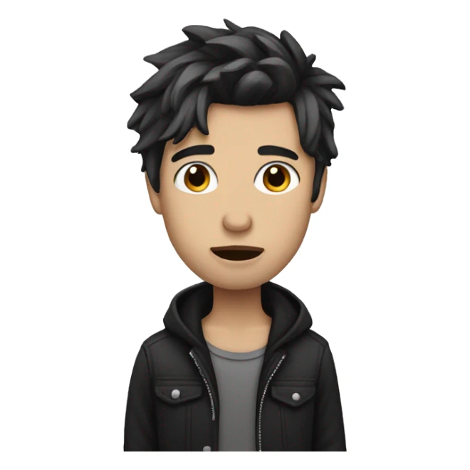 man with emo hair and cleft lip  sticker