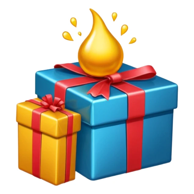 Corporate Gift icon and popper as a retro sticker  sticker