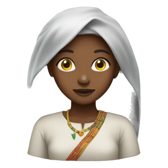 Ethiopian girl sticker