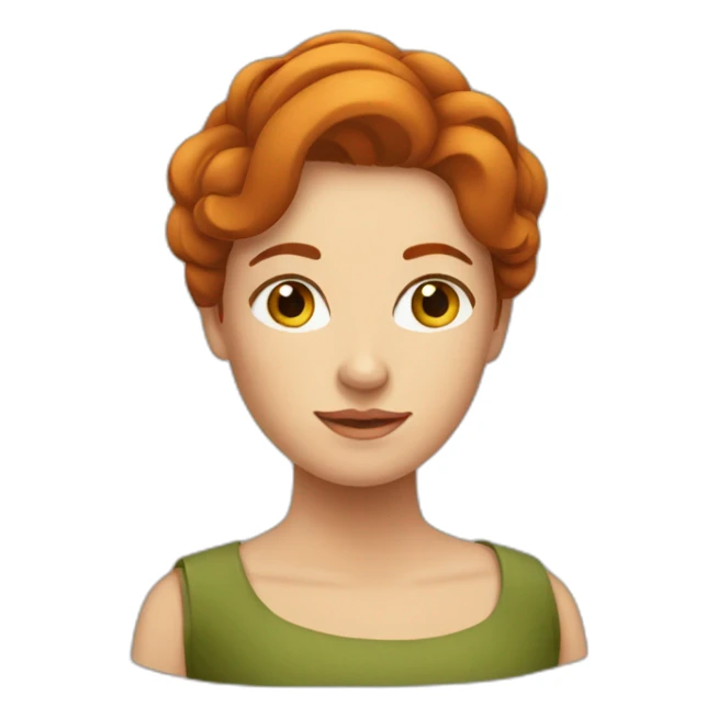 Femme rousse au carre sticker
