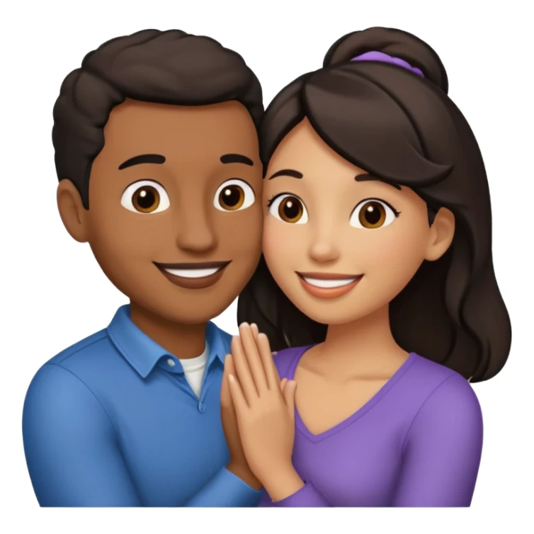 A man and a woman kissing, framed on a television screen sticker