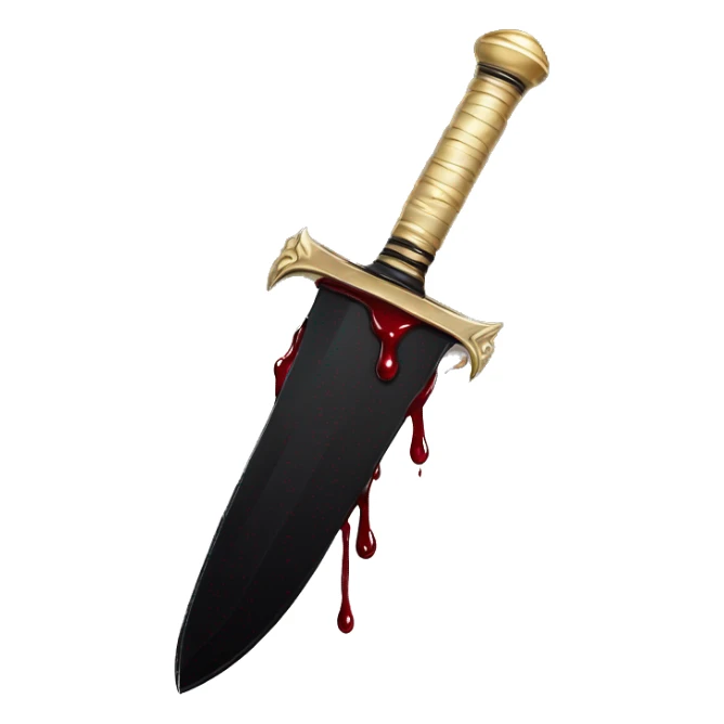 Vintage goth dagger dripping blood with black snake wrapped around its handle  sticker