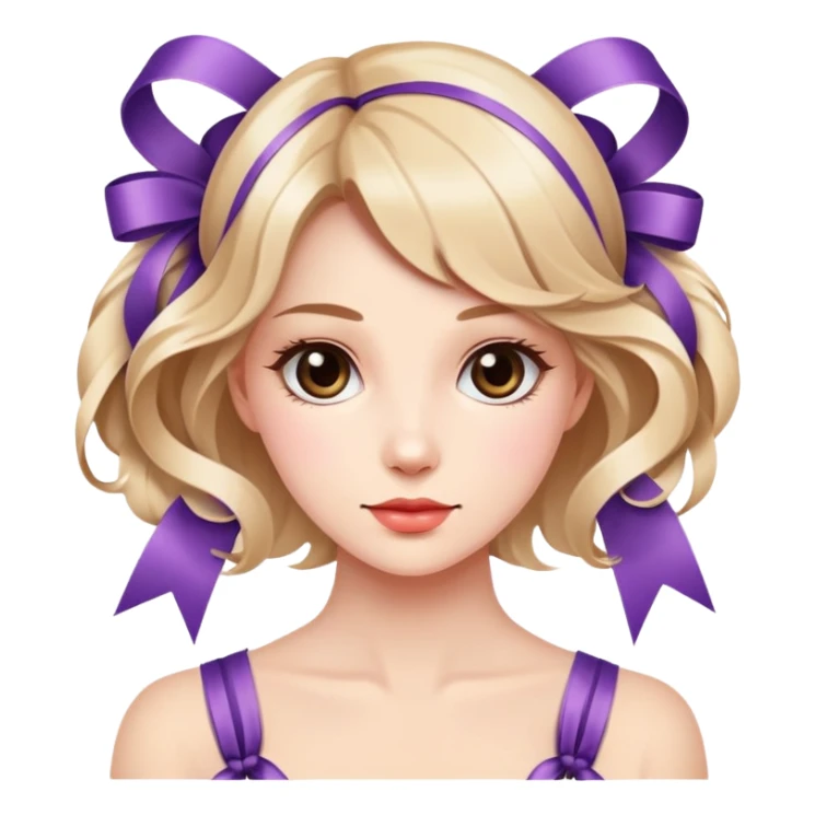 Una mujer con un estilo muy femenino y con lazos  sticker