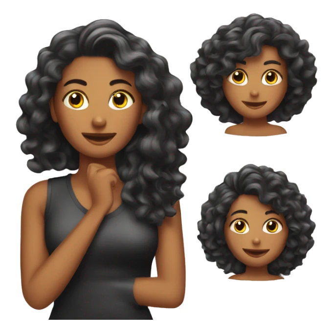 girl getting her hair done at the salon sticker