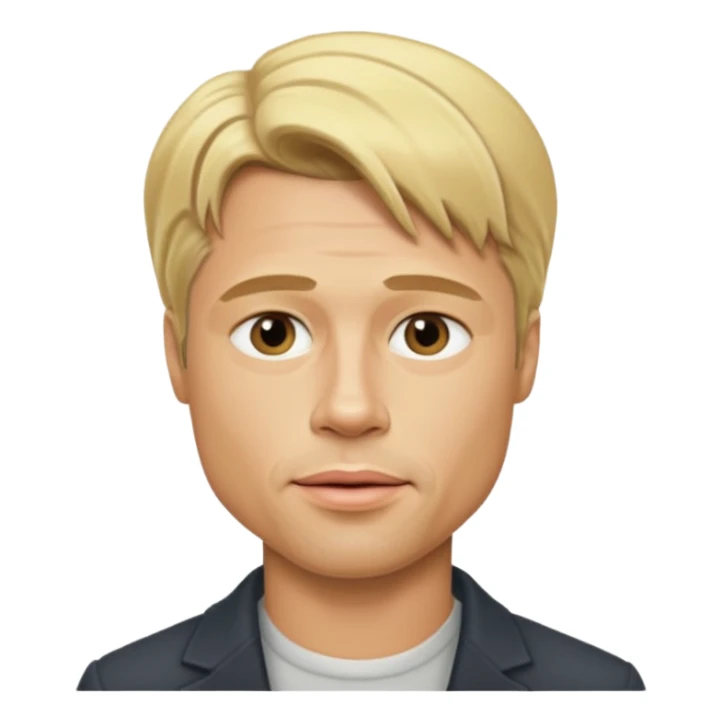 brad pitt blonde long hair sticker