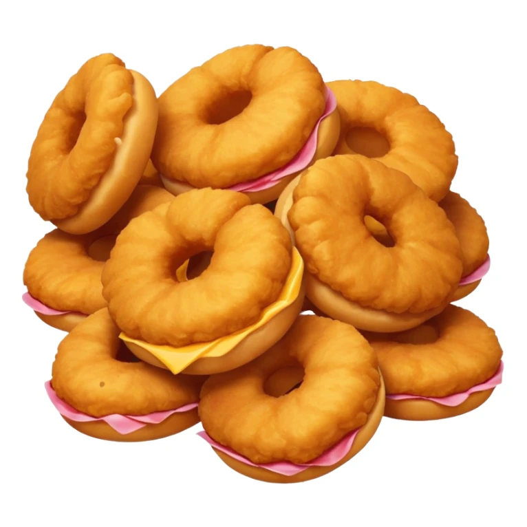 A bunch of chicken nuggets doing six seven sticker