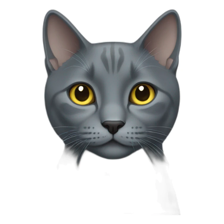 russian blue cat darker hair sticker
