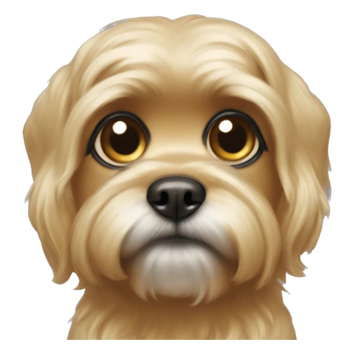 Gold shitzu with big eyes and small nose sticker