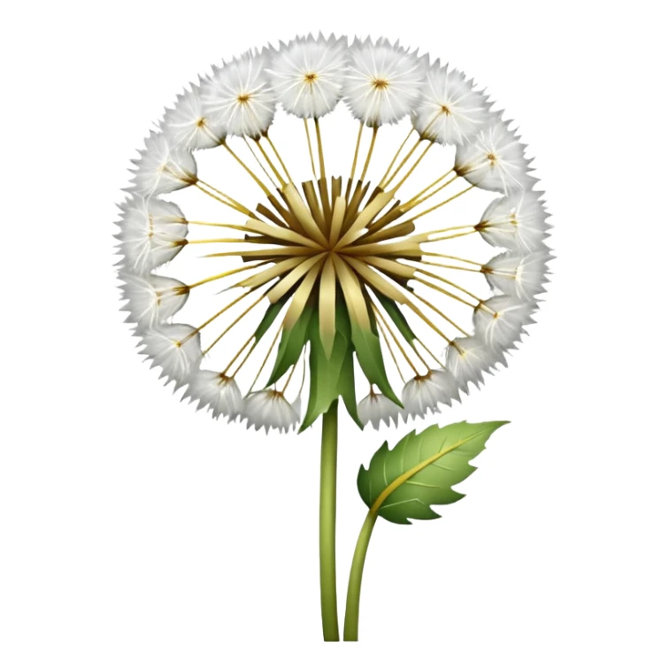 Dandelion flower emoji in white colour looks aesthetic edit better  sticker