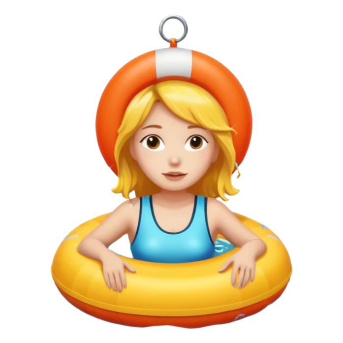 girly buoy floating in the sea with pendants sticker