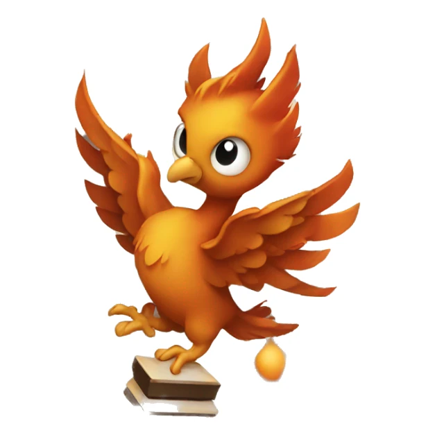 Phoenix playing chess sticker