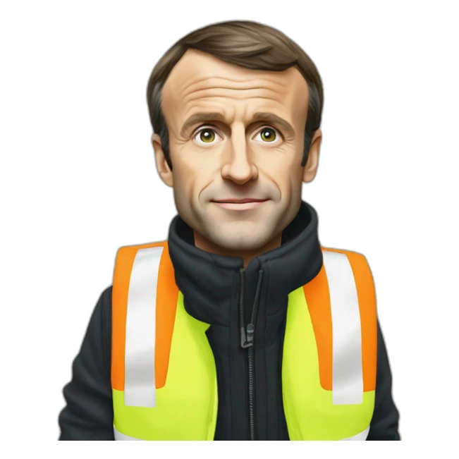 Emmanuel Macron manifeste avec les gilets jaunes sticker