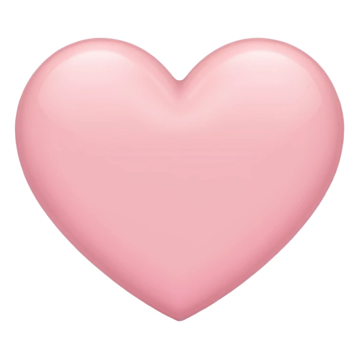 Make an ios heart  of pastel pink sticker