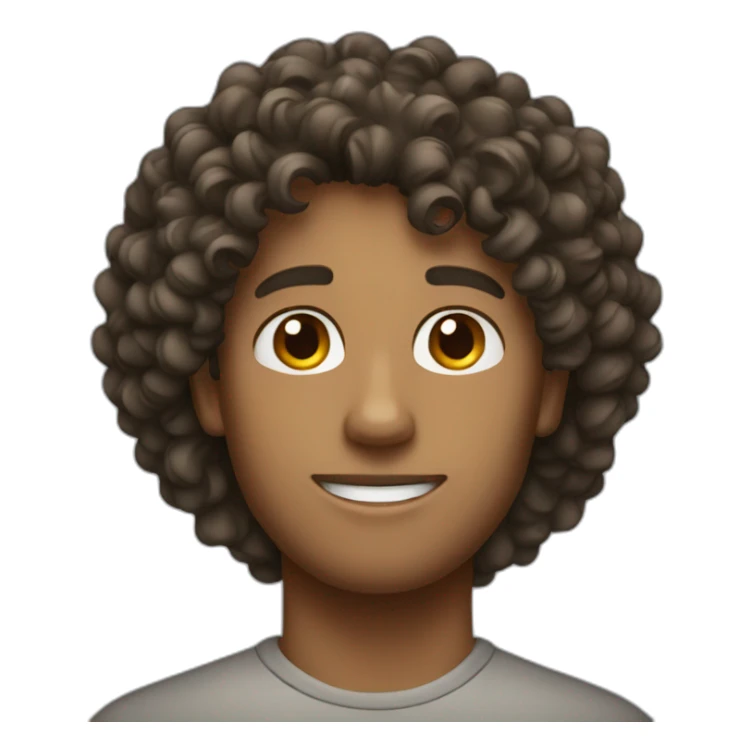 A curly hair guy sticker