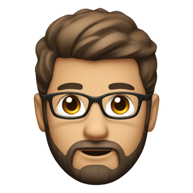 A memoji of a web develer with little beard sticker
