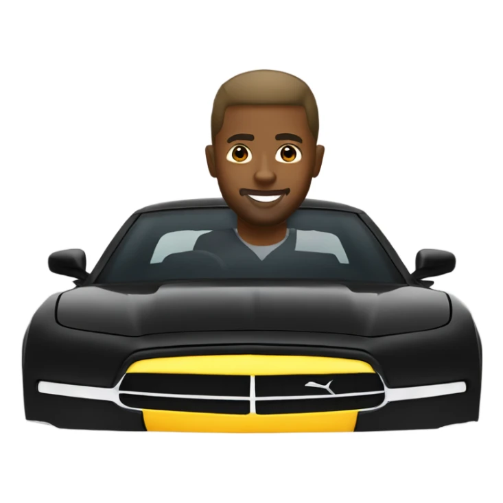 Black man in Dodge Charger sticker
