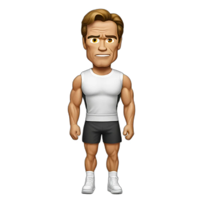 arnold schwarzenegger in tennis skirt sticker