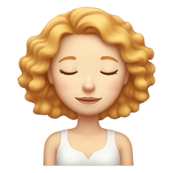 Strawberry blonde girl sleeping  sticker