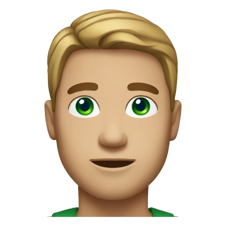 Man with light brown hair medium skin tone with green blue eyes sticker