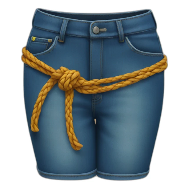 Tied jean sticker