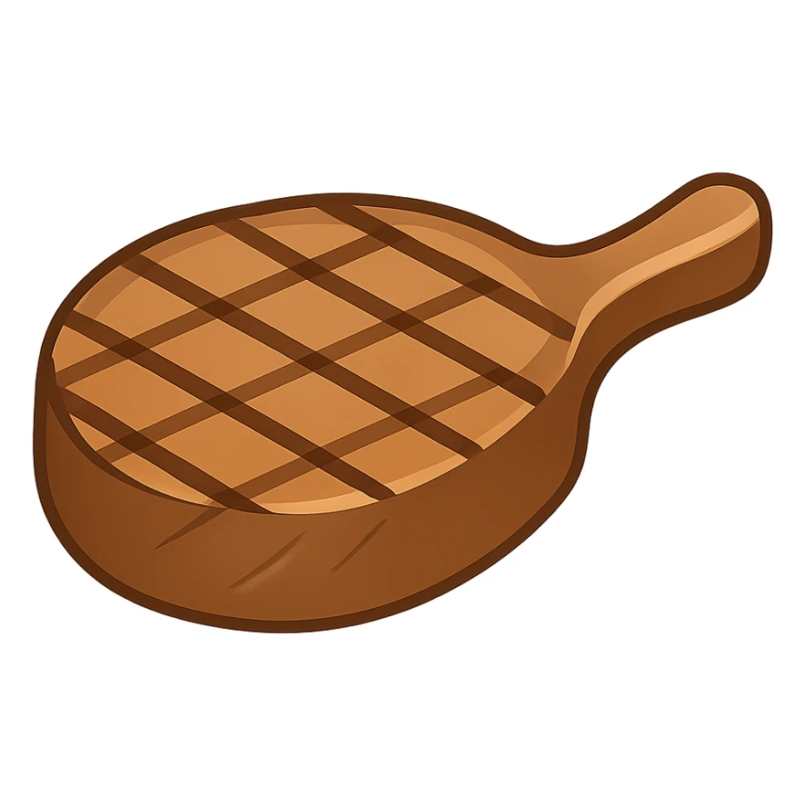 Remove the potatoes and simplify the details to show just a plain steak in emoji style with no background. sticker