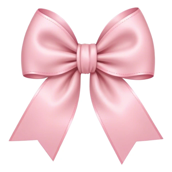 light pink bow on light pink bow sticker