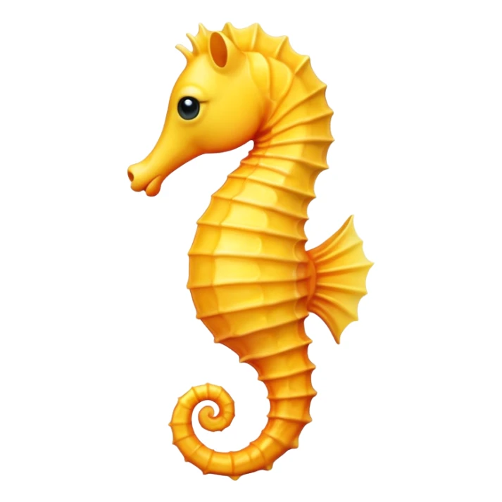 Yellow seahorse horse sticker