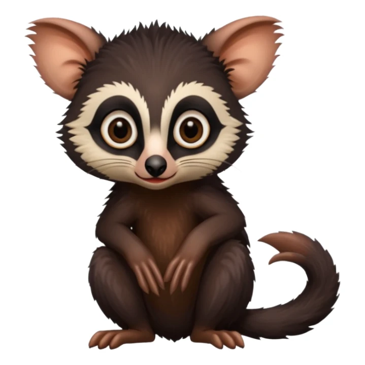 aye-aye, exotic animal from Madagascar sticker