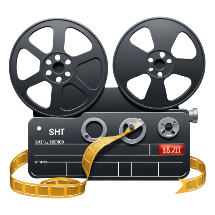 Film reel with shit reels sticker