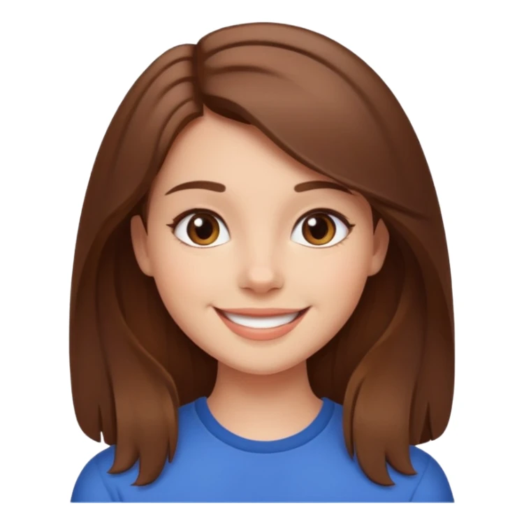 Brown-haired girl posing for a video to post on instagram sticker