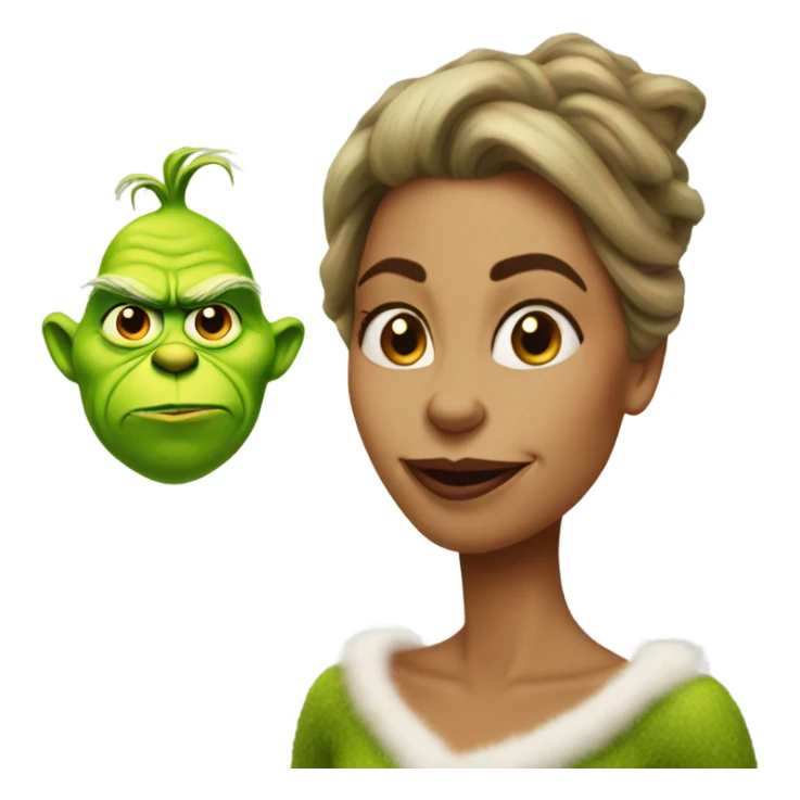 grinch as a traditional wife sticker
