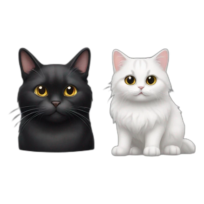 Black rabbit and british longhair cat sticker