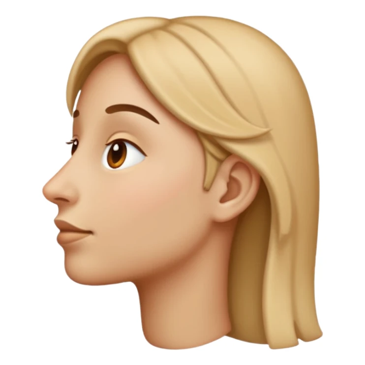Side profile emoji with nose in the air sticker