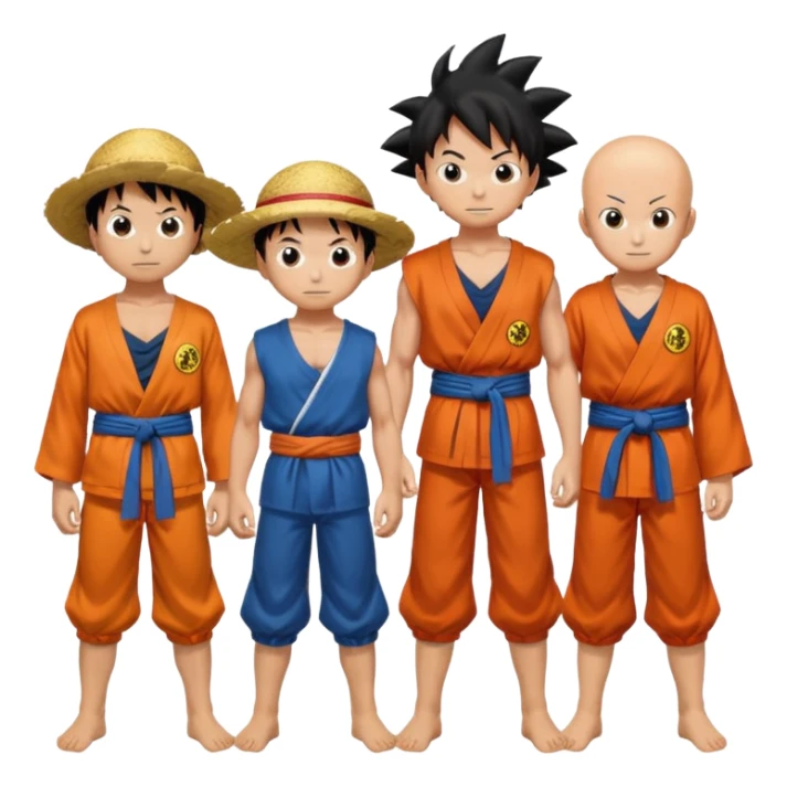 Luffy , goku and Saitama sticker