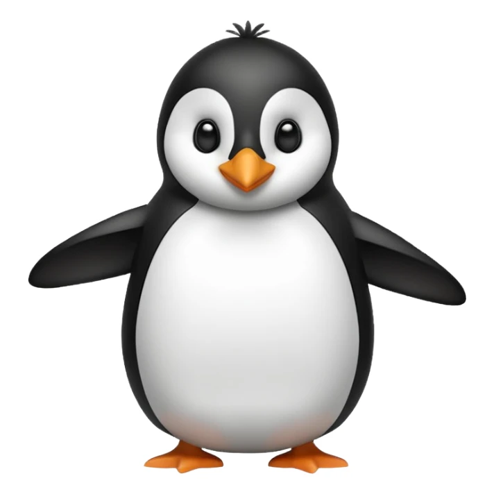 Penguin flipping bird sticker