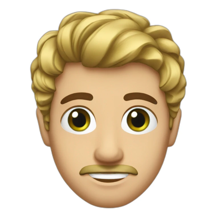 Argentino con ojos verdes pelo muy corto sticker