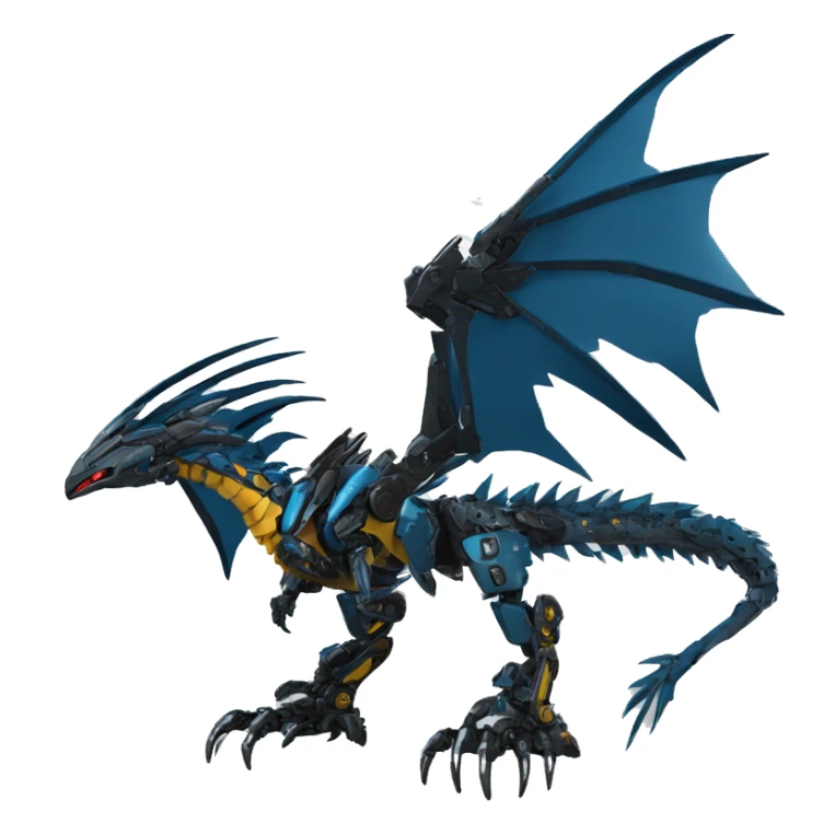 futuristic spiky raptor-dragon-Bionicle-mecha full body sticker