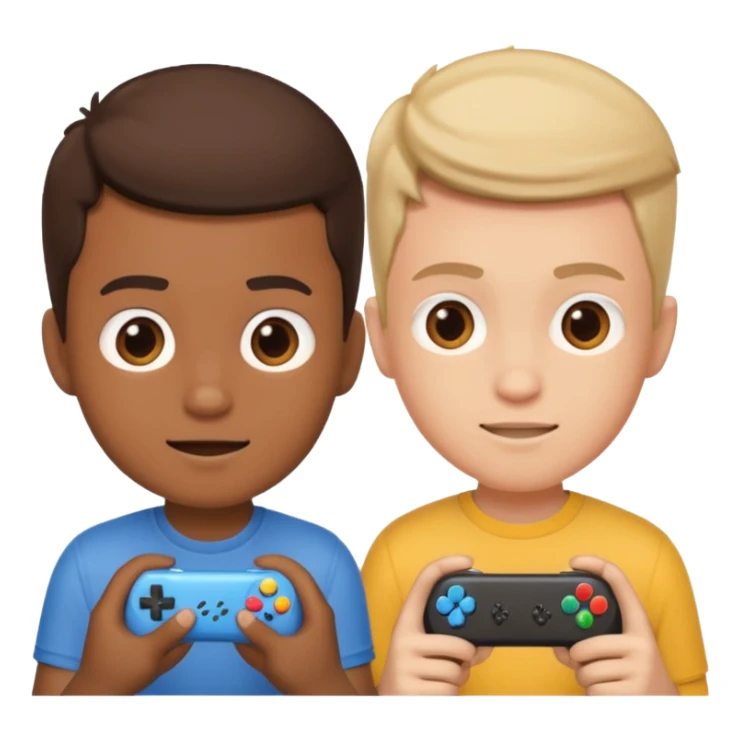 two brothers playings videogames sticker