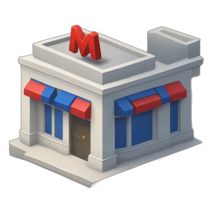 metrobank bank branch with a red M on top sticker