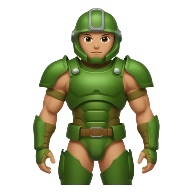 Create an emoji of doom guy in video games with a full body  sticker