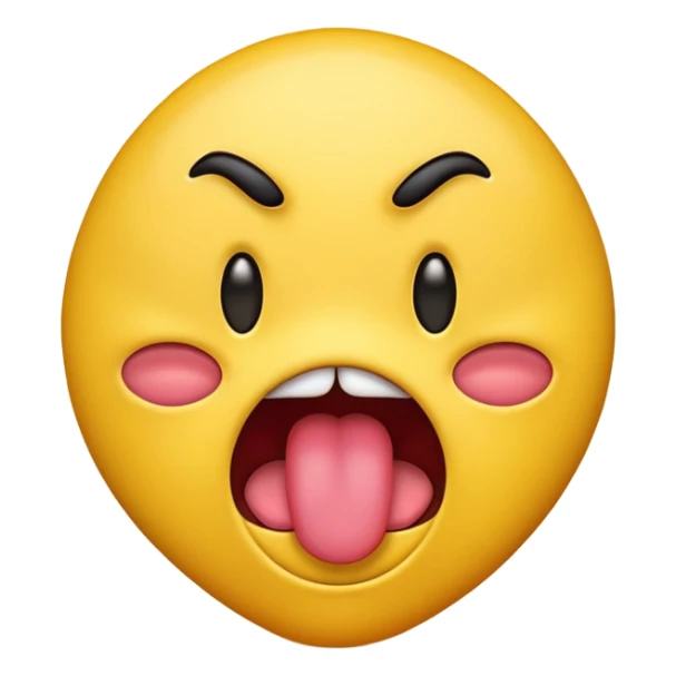 emoji with tongue out while shaking its head sticker