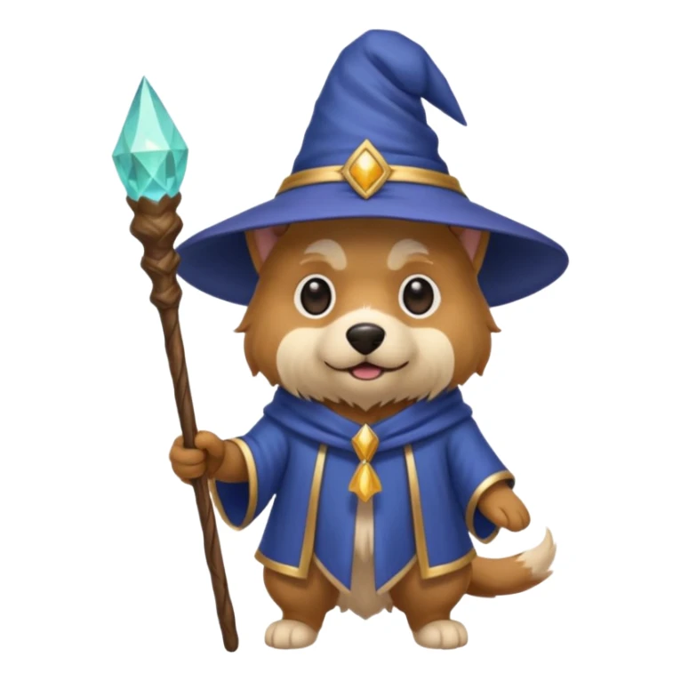 Dog wizard sticker