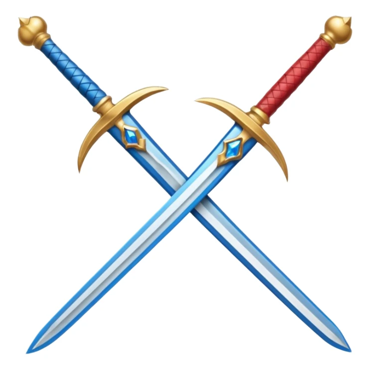 red Piercer — white blade + azure grip, Royal Sword. sticker